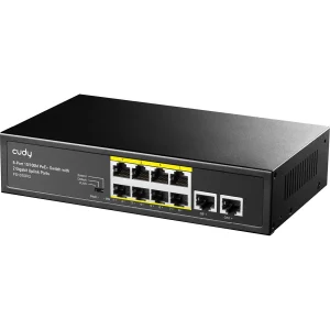 cudy fs1010pg 8 port 10 100m poe switch with 2 gigabit uplink ports 120w 2