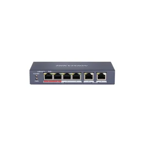 ds 3e0106p e m hikvision unmanaged 4x100m poe switch 2xethernet uplink ports 35w poe budget 2