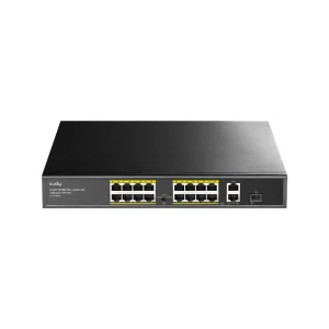 cudy fs1018ps1 16 port 10 100m poe switch with 1gigabit uplink and 1 gigabit combo sfp port 200w