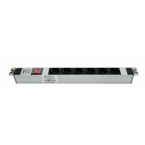 AMP PDU 1104 1105 19″1U 6 WAY GERMANY TYPE DIN49440 SOCKET CIRCUIT BREAKER CONNECTED 3 1,5MM NYMHY CABL